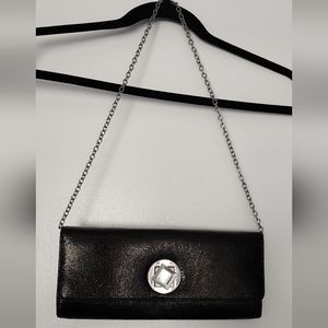 Women's Black Clutch & Shoulder Bag